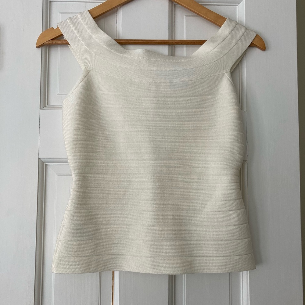 Beautiful white/cream Herve leger top size S